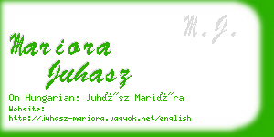 mariora juhasz business card